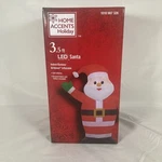 Home Accents Holiday 3.5 Feet Led Santa Christmas Airblown Inflatable New. Fixed Price $29.99.
