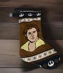 Disney Star Wars Luke Skywalker 20" Knit Christmas Stocking Lined. Fixed Price $14.99.