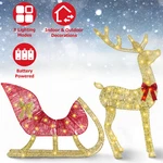 2D Lighted Christmas Reindeer With Led Lights Outdoor Holiday Yard Decoration. Fixed Price $50.02.