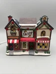 Holiday Time Victorian 2023 Pizza Tacos & Burgers Christmas Village Euc. Fixed Price $39.99.