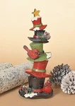 12" Stacking Top Hats & Cardinals Christmas Table Pretty Fun Gerson 2534640. Fixed Price $29.95.