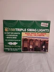 3 Yuletide Triple Swag Style Indoor Outdoor Christmas String Lights 10 Ft. Fixed Price $44.95.