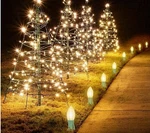 40 Glass Bulbs Outdoor Christmas Decoration Xmas String Pathway Lights. Fixed Price $55.00.