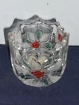 Mikasa Holiday Bloom Crystal Votive Candle Holder-poinsettia Design-x-mas Decor. Fixed Price $24.99.