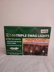 Yuletide Triple Swag Style Indoor Outdoor Christmas String Lights 10 Ft Colored. Fixed Price $13.95.