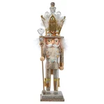 Hollywood Nutcrackers Platinum And Gold Glitter King Nutcracker, 16.... Fixed Price $78.78.