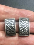 5832 Vintage Cynthia Gale Sterling 925 Geometric Curved Earrings 10.1 Grams. Fixed Price $44.99.