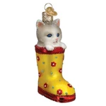 Old World Christmas - Kitten Rain Boot Ornament 12606. Fixed Price $16.99.