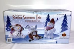 Blue Sky Skating Snowman Trio Tea Light Holder Set Heather Goldmine Christmas. Fixed Price $29.00.