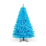 Yuletime 6.5FT Pre-lit Blue Christmas Tree, Artificial Holiday Decorative Tre.... Fixed Price $206.23.
