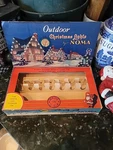 Christmas Lights Box Only Noma Colorful Santa Reindeer Scenes 1950S. Fixed Price $12.00.