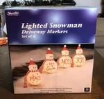 Sienna Color Of Christmas Lighted Snowman Driveway Markers Set 4, 8 4.5. Fixed Price $24.99.