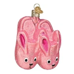 Old World Christmas Bunny Slippers Glass Blown Ornaments For Tree. Fixed Price $22.00.
