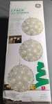 Ge 3 Pack 5.5-IN Hanging Super Sphere Display With 50 White Led Lights. Fixed Price $39.97.