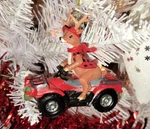 Reindeer On Atv Christmas Ornaments By Kurt Adler 3.25" X 3.5". Fixed Price $25.28.