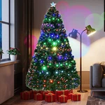 Artificial Christmas Tree Pre-lit Led Fiber Optic 4 5 6 7FT Xmas Holiday Decor. Fixed Price $83.99.