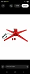 Home Heritage 360 Rotating Christmas Tree Stand Red Sturdy Metal Base. Fixed Price $25.00.
