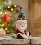 Bethany Lowe Retro Santa Seated With Bottle Brush Hat TL2371. Fixed Price $38.50.