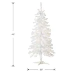 4 Ft Pre-lit White Tinsel Artificial Christmas Tree National Co. Fixed Price $7.50.