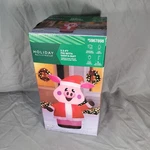 Holiday Living 3.5 Ft Inflatable Pig With Santa Suit Christmas Airblown Open Box. Fixed Price $20.99.