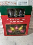 Kurt Adler Glass Pine Cone Party Holiday Lights 20 Mini Indoor Outdoor. Fixed Price $49.99.