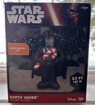 Gemmy Star Wars Darth Vader Airblown Inflatable 3.5 Ft. With Candy Cane, Led Lit. Fixed Price $59.95.