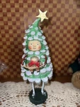 Lori Mitchell Child Christmas Folk Art Figure Bruce Spruce. Fixed Price $38.00.