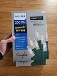 Philips Heavy Duty 200 Mini Christmas Lights Clear Indoor Outdoor Twinkling. Fixed Price $57.31.