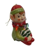 Mr Christmas Follow The Magic Santa's Elf Light Up Wreath Figure Ornament. Fixed Price $15.95.