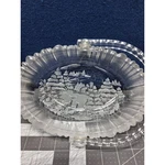 Mikasa Winter Dreams Crystal Basket Clear Frosted Deer Scene 951 524 9.5 Inch. Fixed Price $15.00.