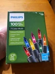Philips 100 Mini Christmas Tree Lights 7 Color Multi Indoor Outdoor Green Wire. Fixed Price $19.21.