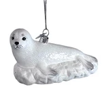 Kurt Adler White Glass Ornament Noble Gems Gifts Christmas Life. Fixed Price $9.54.