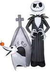 Gemmy Airblown Inflatable Jack And Zero W/house Scene Disney , 5FT Multic New. Fixed Price $40.49.