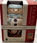 Retired Buttons Snowman Scentsational Wickless Candle Wax Warmer Christmas C66. Fixed Price $24.99.