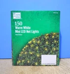 Home Accent Holiday 150 Warm White Mini Led Net Lights Christmas 4'X6 Ft. Fixed Price $22.50.