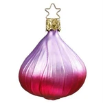 Inge Red Onion Bulb Vegetable German Glass Christmas Tree Ornament Free Box. Fixed Price $29.98.