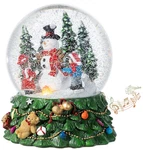 Glitzhome 150MM Lighted Musical Snowman Water Globe Christmas Gift Scene. Fixed Price $199.99.