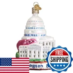 Old World Christmas Washington D.c. Capitol Building Glass Blown Ornament For. Fixed Price $49.79.