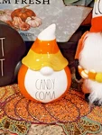 Rae Dunn Gnome Candy Coma Ceramic 8.5"H Tabletop New. Fixed Price $25.99.