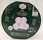 Holiday Time 58.1 Ft 100 Cool White Led Super Bright G30 Christmas String Lights. Fixed Price $19.98.