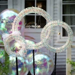 Yescom Pre Lit 1700 Led Lighted Christmas Wreath Decoration With Stand 3 Piece. Fixed Price $139.90.