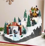 Northlight Lighted Winter Skiing Scene Animated Musical Christmas Display Read!!. Fixed Price $89.99.