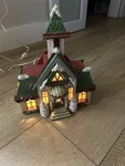 Vtg Kurt Adler Snowtown Country Chapel Christmas House With Light Original Box. Fixed Price $26.24.