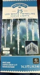 Holiday Time 25 Led String Icicle Twinkle Lights. Fixed Price $11.91.