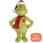 19" Holiday Grinch Plush Greeter With Light-up Heart---freeship. Fixed Price $30.00.