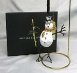 Rare Michael Aram Snowman Ornament With Cane # 132370 Mib. Fixed Price $69.99.