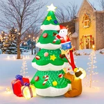 7.9 Ft Inflatable Christmas Tree Decorations Outdoor, Built-in Rotated Snowflake. Fixed Price $90.70.