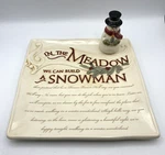 Grasslands Road Deck Halls Snowman Themed Serving Tray & Spreader Platter. Fixed Price $25.00.