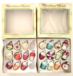 Vintage Romania Commodore Christmas Classics Tree Glass Ornaments Small 22. Fixed Price $44.75.
