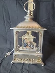 Led Roman Holy Family Pewter Swirl Lantern Works Great. Fixed Price $30.00.